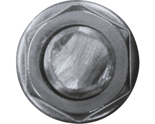 Nahaufnahme eines Metallschraubenkopfes