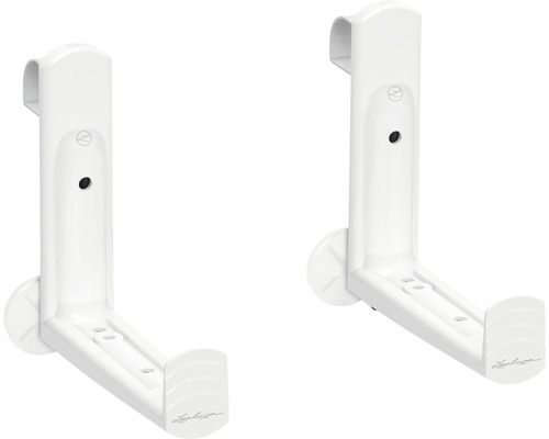 Zwei weiße Lechuza Wandhalterungen