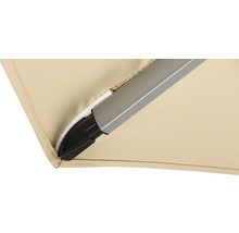 Detailansicht eines Sonnenschirms mit Gestell