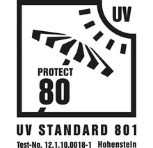 UV Standard 801 Siegel: UV Schutz 80