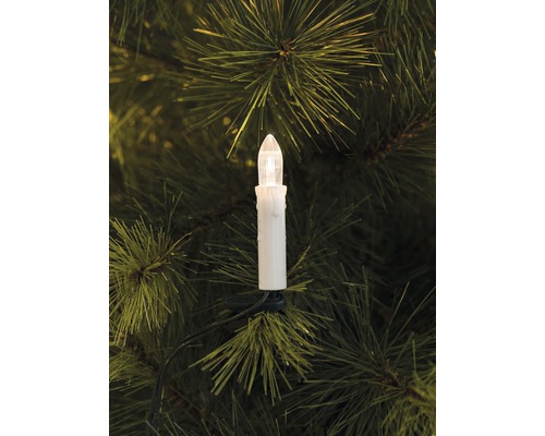 Weihnachtsbaumkerze mit LED auf Tanne