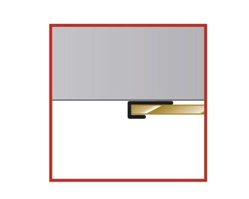 Darstellung eines Fensterprofils mit Dichtung
