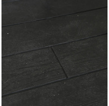 Nahaufnahme von schwarzem Holzlaminatboden