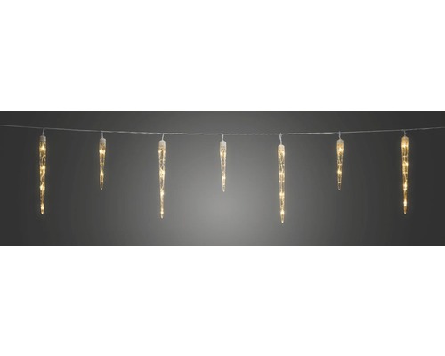Eiszapfen Lichterkettenvorhang Konstsmide 32 Zapfen 96 LEDs Lichterfarbe bernstein Eiszapfenlichterkette mit mehreren Eiszapfen