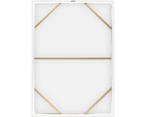 Rückseite einer Leinwand mit Holzrahmen