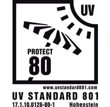 UV Standard 801 Zeichen für UV Schutz 80
