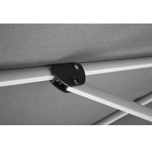 Detailaufnahme der Verbindungselemente eines Sonnenschirms