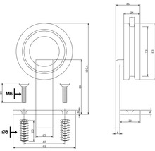 Laufrollen Set Intersteel Modern Top 155 mm Edelstahl gebürstet