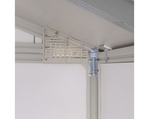 Gartenhaus Grosfillex Deco H 11 XL 369x404,5 cm grau-weiß