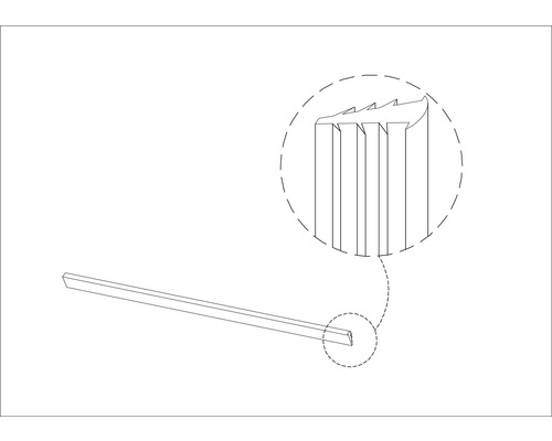 Schema einer Glasschneideleiste