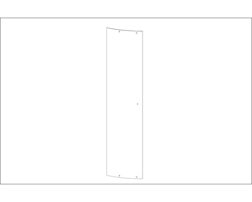Duschwand Seitenwand mit Bohrungen