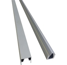 Zwei Aluminiumprofile unterschiedlicher Form