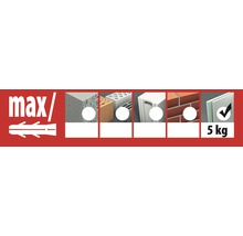 Informationen zur maximalen Belastung des Dübels