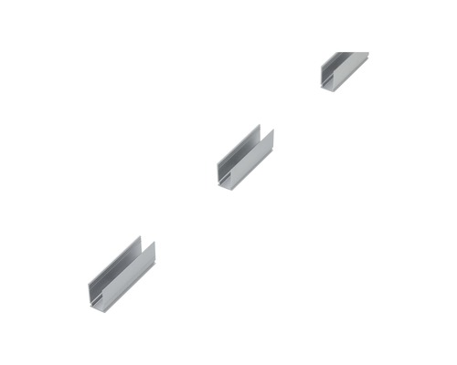 Drei Aluminiumprofile