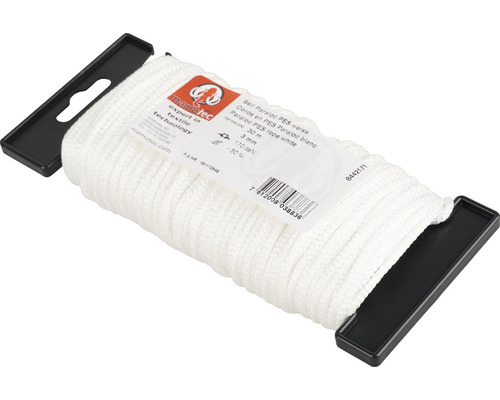 Weißes Mamutec Paraloc PES Seil, 30 Meter lang