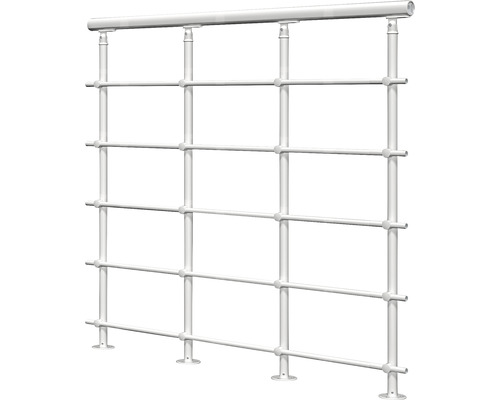 Geländer aus Metall mit horizontalen Streben