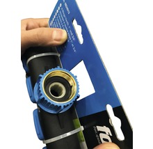 Vierwegeventil mit Zoll und Dreiviertel Zoll Anschluss im Blister