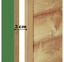Detailansicht einer Nut- und Federverbindung mit einer Breite von 3 cm.