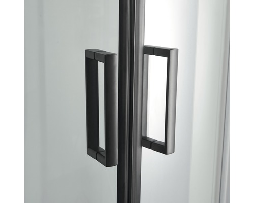 Detailansicht der Griffe einer Duschkabine