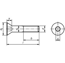 Innensechskantschraube Senkkopf Innensechskant (SW) Teilgewinde Vollgewinde 6 x 30 mm galvanisch verzinkt 100 Stück-thumb-2