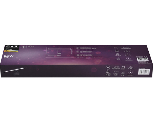 Verpackung einer Flair LED Spiegelleuchte Basalas