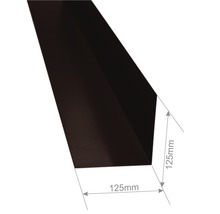 PRECIT Winkelblech ohne Wasserfalz Schokoladenbraun RAL 8017 2000 x 125 x 125 mm-thumb-1