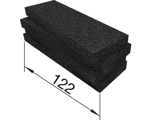 Dämmstreifen aus Schaumstoff mit einer Länge von 122 Millimeter