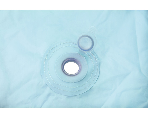 Detailansicht eines Ventils auf einer Luftmatratze