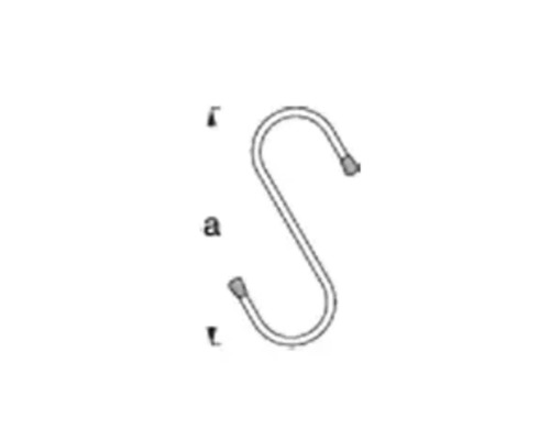 Siphon mit Rohrbogen und Maßangaben