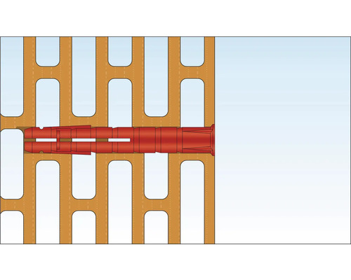 Kunststoffdübel in Ziegelwand