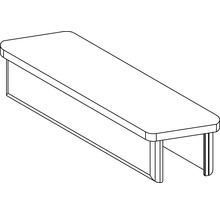Illustration einer weißen Bank