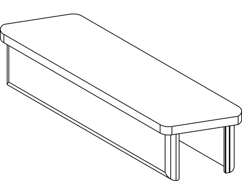 Illustration einer weißen Bank