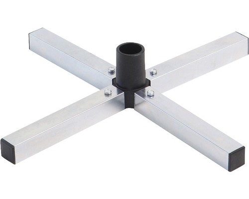 Kreuzfuß für Sonnenschirme aus Metall