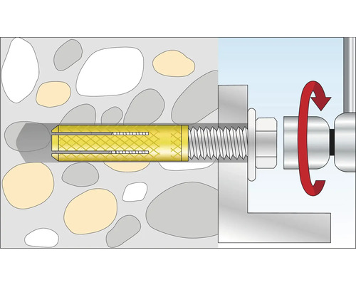 Darstellung eines Ankerbolzens mit Drehung