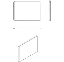 Bauplatte in verschiedenen Ansichten