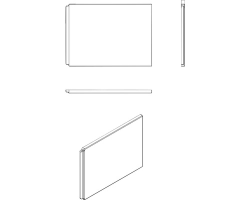Bauplatte in verschiedenen Ansichten
