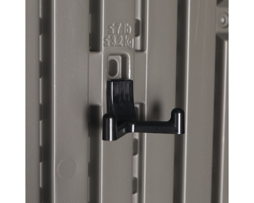 Schwarzer Haken zur Aufbewahrung von Gegenständen