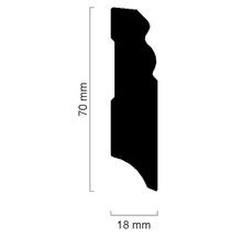 Sockelleiste SF 270 Fichte/Kiefer roh 18x70 mm L:2400 mm-thumb-1