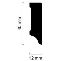 Profilleiste mit den Maßen 40 mm mal 12 mm