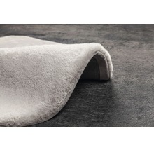 Grauer Teppich mit hochflorigem Flor