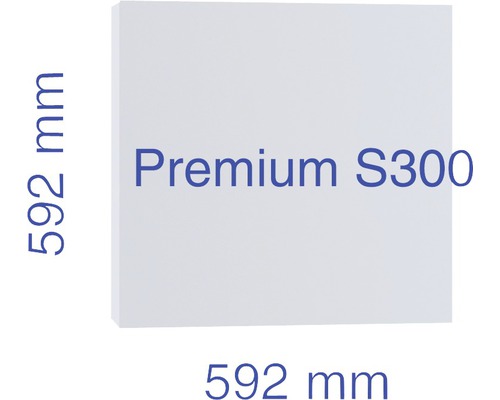 Premium S300 Platte mit den Maßen 592 mm x 592 mm