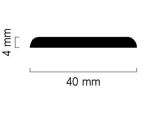 Profilleiste, 4 Millimeter hoch, 40 Millimeter breit