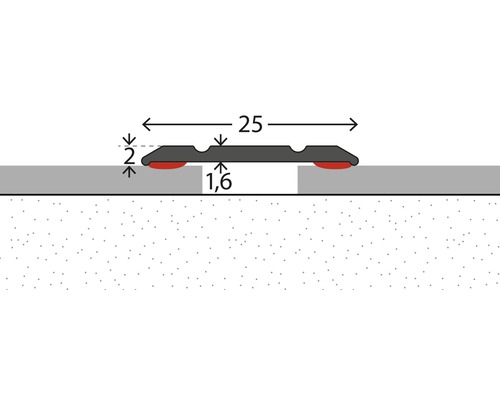Illustration einer Profilschiene mit Maßangaben
