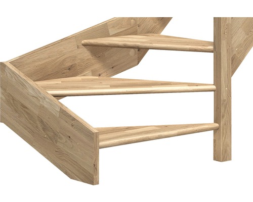 Holztreppe mit drei Stufen