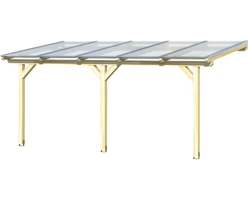 Holz Carport mit durchsichtigem Dach