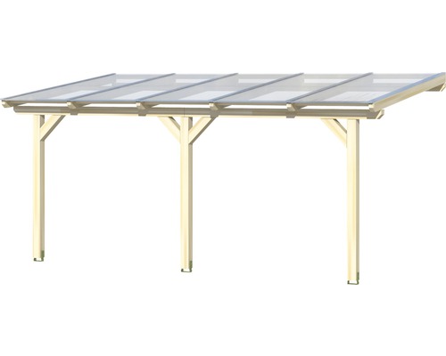 Holzcarport mit transparentem Dach