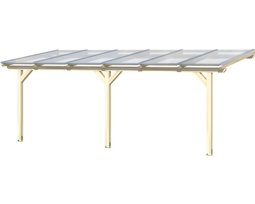 Holzcarport mit transparentem Dach
