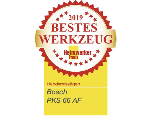Bestes Werkzeug 2019 Siegel für Bosch PKS 66 AF Handkreissägen