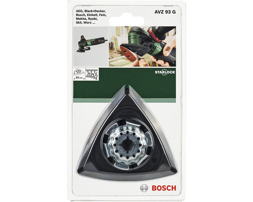 Schleifplatte Bosch AVZ 93 G mit Mikrokletthaftung 93x93x93 mm