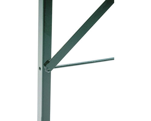 Detailansicht eines Tisches mit Metallbeinen